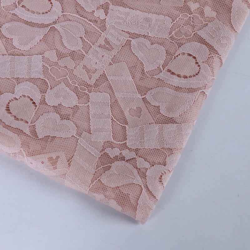 Dress Heart Cutwork Nylon Lace Fabric for Women's Wear Wholesale Suppl 11